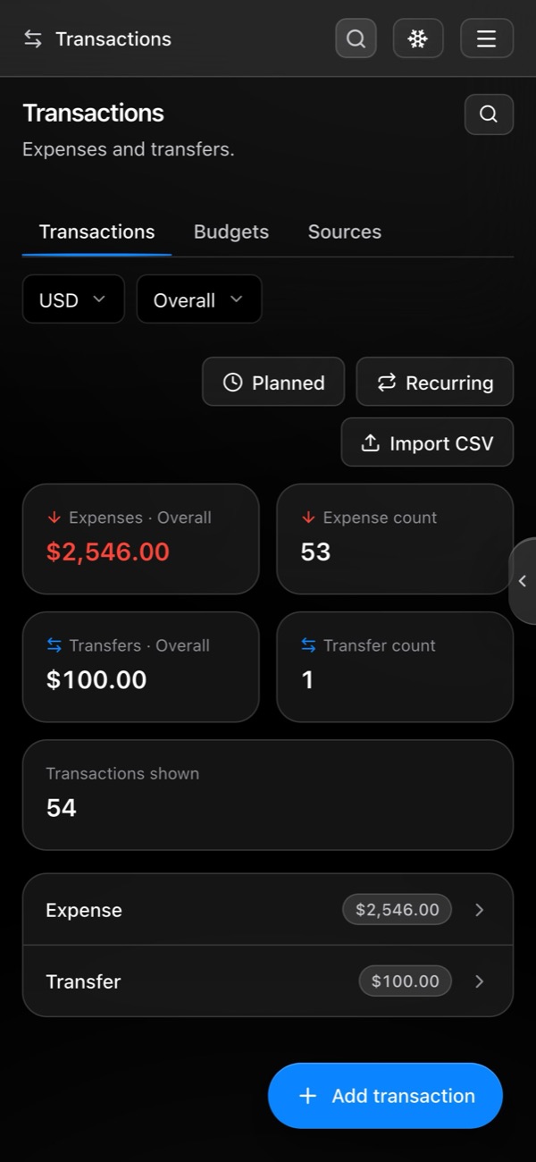 Transactions on a phone